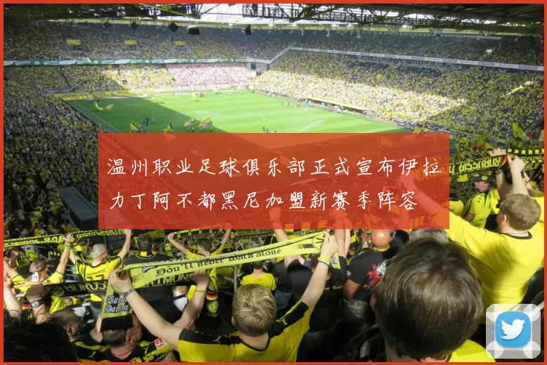 温州职业足球俱乐部正式宣布伊拉力丁阿不都黑尼加盟新赛季阵容